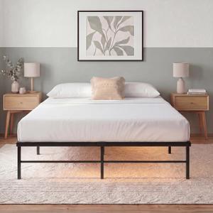 Zinus Rumi Heavy Duty Metal Platform Bed Frame, RGB LED Lights, Full | 3600 lbs Capacity, Reinforced Steel Construction, Mood Setting LED Lights, Underbed Storage Space, No Box Spring Needed