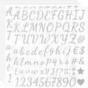790 Pieces 10 Sheets Self Adhesive Glitter Alphabet Letter Stickers for Classroom Decor, Grad Cap Decoration, DIY Crafts Art Making, Business,Address Number (Silver,1 Inch)
