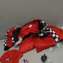 Kids Race Car Driver Costume Set Boys Girls Racer Jumpsuit Halloween Racer Cosplay Dress Up (5-6 Years)