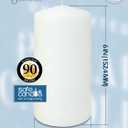 5 x Hyoola White Pillar Candles 3x6 Inch - Unscented Pillar Candles - 6-Pack - European Made