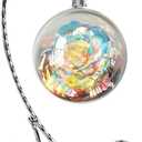 6 Inch Cute Ornament Display Stand, Twisted Silver Ornament Hanger Stand for Hanging Glass Globe, Air Plant Terrarium, Witch Ball, Christmas Ornament and Home Wedding Decoration (Metal Silver)