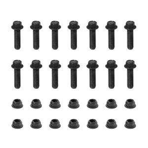 M10-1.25 * 35-14PCS Flanged Hex Head Bolts (SELF-Locking Type) Nuts, Screws Nuts for Motorcycle Coarse Thread,Pump,Fix Car,DIY Project