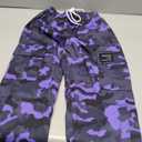 Cromoncent Girls & Womens Camo Print Cargo Pants Outdoor Lightweight Jogger Baggy Pants, Size 140