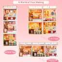 Rolife Super Creator Kits Tasty Cake Shop, Tiny House Building Blocks for Little Dolls, DIY Plastic Mini House Model Building Kits for Teens Aged 14+, DIY Crafts/Hobbies for Adults (Tasty Cake Shop)