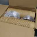 100 Pack Kraft Paper Bowls with Lid 25/34/ 37 oz Disposable Soup Salad Bowls Party Supplies, to Go Food Container for Party Dessert, Ice Cream, Yogurt, Microwave Freezer Safe