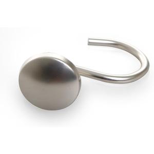 BINO | Shower Curtain Hooks - Brushed Nickel - Set of 12 | Hooks Shower Curtain | Shower Curtain Rings Hooks | Rust Proof Shower Curtain Hooks | Bathroom Shower Hooks For Curtain | Bathroom Essentials