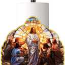 Nativity Scene Christianity Paper Towel Holder Countertop for Christmas Indoor Kitchen & Bathroom Decorations Xmas Decor Home Large Metal Paper Towel Holders for Christian