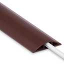 4FT Cord Cover Floor, Extension Brown Cord Hider Floor, Power Cable Cover Cord Protector, Soft PVC Wire Covers for Cords, Cable Management Hide Cords - Cavity: 0.47" (W) x 0.24" (H)