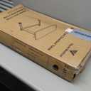 Vaunn Medical Pneumatic Adjustable Overbed Bedside Table with Wheels (Hospital and Home Use) (Black)(15"D x 30"W x 40.5"H)