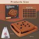 Magnetic Game Chess, Magnet Game Chess 40 Piceses, Family Games for Kids and Adults, Board Game for Kids 8-12 Family Games Night 2-4 Players, Gifts for Teens Kid (Brown)