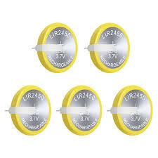 EEMB 3PCS LIR2450 Rechargeable Battery 120mah 3.7V Lithium-ion Coin Button Cell Batteries with Solder Tabs