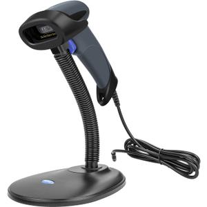 NETUM 2D Barcode Scanner with Stand USB 2.0 Wired QR Code Imager Automatic Barcode Reader Handhold Scanner Gun with USB Cable for Laptops, Computers, Cashier, POS -M5S