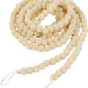 12 Feet Velvet Bead Christmas Garland Christmas Bead Garlands Vintage Garland Xmas Holiday Garland for Tree Mantel Fireplace Decorations (Cream)