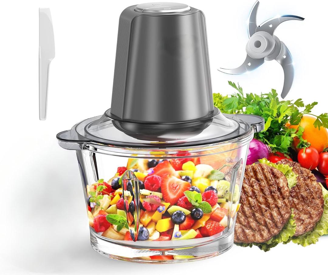 Meat Chopper, Chopper Electric with Meat Grinder & Vegetable Chopper, Kitchen in the Box 500W Electric Garlic Mincer, Mini Food Processor for Baby Food, Meat, Onion, Vegetables 2 Speed, 4 Sharp Blades (Black) Meat Chopper, Chopper Electric with Meat Grinder & Vegetable Chopper, Kitchen in the Box 500W Electric Garlic Mincer, Mini Food Processor for Baby Food, Meat, Onion, Vegetables 2 Speed, 4 Sharp Blades (Black)