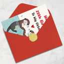 3 x 25th Birthday Card Gifts for Him Her | Romantic Otter 25 Year Old Birthday Decorations for Women Men Husband Wife