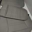 Motor Trend Seat Cover for Cars Trucks SUV, Faux Leather Rear Bench Gray Padded Car Seat Cover with Storage Pockets, Premium Interior Car Seat Cover