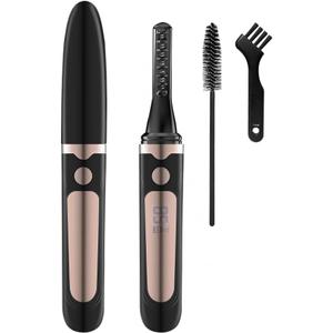Heated Eyelash Curlers - Electric Eyelash Curler with 4 Heating Modes Fast Heating 24-Hour Long-Lasting Styling Type-C Rechargeable with LED Display Makeup Tools for Women, Girls (Black)