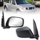 Right Passenger Side Mirror Compatible with Nissan Frontier 2005-2021 Power Manual Folding Non-Heated (Black)