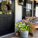 Colorful Artificial Flowers for Outdoors, 10 Bundles Realistic Spring Outdoor Fake Silk Flowers, UV Resistant Faux Flowers & Plants Outside for Porch,Pot,Window Box Filler Planter Decor(MixColors)