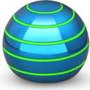 Luminous Desk Spinning Toys for Kids Adults, Metal Optical Illusion Fidget Spinner, Glow in The Dark Kinetic Sterss Ball, Stress Relief ADHD Gifts for Office Classroom Boys Girls Boyfriend (Blue)