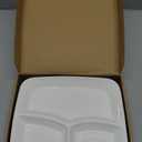 10inch Ceramic Divided Plates Set of 2,3 Compartment Portion Control Plate,Reusable Bariatric Plate for Adults,White Dinner Plates for Balanced Meal,Rectangular Porcelain Serving plates