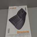 MEETION Ergonomic Keyboard Wireless, Split Curved Keyboard with Cushioned Wrist Palm Rest, 2.4G Cordless Computer keybaords, Full Size Natural Typing for Windows/Mac/Laptop/PC, Black