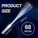 68 Pieces LED Fiber Optic Wand Bulk White Wedding Lights Glow Sticks Fairys Stick Sparklers Super Bright Light Up Magic Rod with 3 Light Modes for Birthday, Wedding, Light Shows, EDM Music Festivals