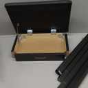 Solid Wood Duet Piano Bench with Storage, Piano Stool and Padded Cushion, Keyboard Bench with Bookcase, Piano Chair and Piano Seat with High-Density Sponges.