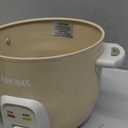 AROMA Mini Rice Cooker, 2-Cup (Uncooked) / 4-Cup (Cooked), Grain Cooker, Soup Maker, Oatmeal Cooker, Auto Keep Warm, 1 Qt, Milk Tea color