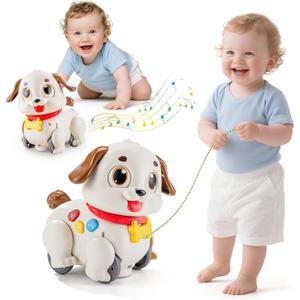 HOLA Baby Toys 6-12 Months Musical Dancing Puppy Tummy Time Toy, Toddler Learning Toys for 1 Year Old Girl Boy, 1st Birthday Gift for Boys & Girls Christmas Stocking Stuffers