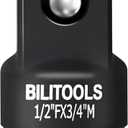 BILITOOLS Impact Socket Adapter 1/2" Female x 3/4" Male Increaser for 3/4" Drive Sockets & Using with Impact Guns Wrenches, Breaker Bars, Ratchets