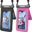 [Up to 8.5''] Waterproof Phone Pouch Floating 2 Pack, IPX8 Double Space Waterproof Phone Case with Lanyard for iPhone 17 16 15 Pro Max, Galaxy S26 Ultra, Cellphone Dry Bag Beach Cruise Ship Essentials