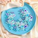 Campsis Blue Flower Girls Headpiece Floral Princess Hair Bands Crystal Hair Accessories for Women and Girls