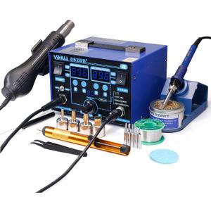 YIHUA 862BD+ SMD ESD Safe 2 in 1 Soldering Iron Hot Air Rework Station F /C with Multiple Functions
