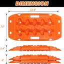 OULEME Recovery Traction Boards, Off-road Track Traction Mats for Sand, Mud, and Snow - 4WD RV Truck Jeep SUV Traction Pads with Carry Bag (Orange)