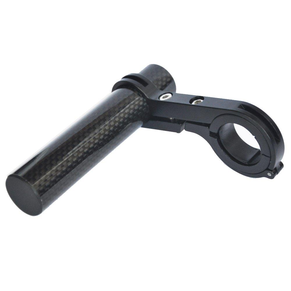 UPANBIKE Bike Handlebar Extender Extension Carbon Fiber Bracket Aluminum Alloy Clamp For Bicycle Speedometer Headlight Light Lamp Holder (Black,10cm Single Clamp)