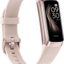 Fitness Tracker with 24/7 Heart Rate Blood Oxygen Sleep Monitor,Activity Tracker with 1.1" AMOLED Touch Color Screen, Multiple Sport Modes Step Counter,IP68 Waterproof for Women Men (Rose Pink)