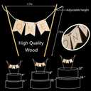 Wood One Cake Topper - 1 st Birthday Cake Decorations, First Birthday Decor, Cake Topper Wood One Banner, Cake Smash Decorations, One Birthday Party Supplies