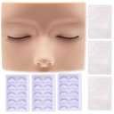 Lash Extension Practice Kit, Eyelash Extension Training Kit for Beginners, Professional Eyelash Mannequin Head Set with Practice Lashes Lash Supplies