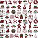 Dilunave 60 Sheets Christmas Iron on Transfers Santa Claus Patches Stickers Washable Heat Appliques Thermal Transfer Stickers for Shirt Cloth DIY Crafts Party Favors(Truck)
