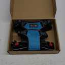 No Pull Dog Harness Adjustable Reflective Oxford Easy Control Medium Large Dog Harness with A Free Heavy Duty 5ft Dog Leash (L (Neck: 18"-25.5", Chest: 24.5"-33"), Blue Harness+Leash)