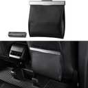 BASENOR 2026 Upgraded Tesla Model Y/3/S/X Cybertruck Trash Can, [Strong Magnetic] [Waterproof] LED Light Garbage Bin Leather Garbage Can, Seat Back Hanging Interior Accessories 2017-2026