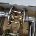 BESSER L6841E Tubular Door Knob Lockset Lever Entrance Satin Nickel