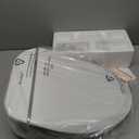 Bidet Toilet Seat Elongated, Heated Bidet with Remote Control, Unlimited Warm Water & Warm Air Dryer, Heated Seat, Self Cleaning Nozzle, Night Light, Soft Close Lid,102S-W