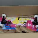 WhiteFang Skateboards for Beginners, Complete Skateboard 31 x 7.88, 7 Layer Canadian Maple Double Kick Concave Standard and Tricks Skateboards for Kids and Beginners (pink fantasy)