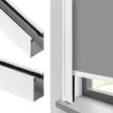 100% Blackout U-Channel Aluminum Light Blocking Strip for Window Shades Roller and Blinds Both Sides Tracks for Blackout Shades Easy to Install Great for Bedroom Nursery (White-2pcs, 80")