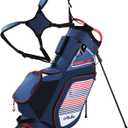 Golf Stand Bag for Men Navy 14 Way Divider Golf Bags, 6LB Lightweight Portable Walking/Riding Bags with Dust Cover, Strap (blue)