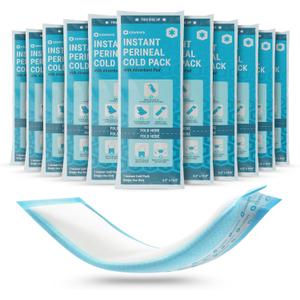 ICEWRAPS Instant Postpartum Cold Pads for Women After Birth  Ice Packs for Postpartum Care, Easy to Activate (Squeeze to Use) Stays Cold up to 20 Min, 12 Pack, Disposable Pads  FSA-HSA Eligible