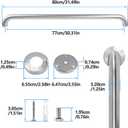 Shower Grab Bar, 2 Pack 32 Inch Brushed Nickel Bathroom Safety Bar, 1.25" Diameter 304 Stainless Steel Grab Bars for Bathtubs and Showers, Handicap Shower Grab Bar for Seniors Elderly