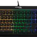 HyperX Alloy Core RGB – Membrane Gaming Keyboard, Comfortable Quiet Silent Keys with RGB LED Lighting Effects, Spill Resistant, Dedicated Media Keys, Compatible with Windows 10/8.1/8/7 – Black